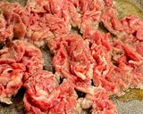 牛肉とにんにくの芽の焼肉のタレ炒め作り方1写真