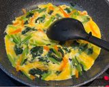 小松菜とにんじんのオムレツ風♩バター風味作り方4写真