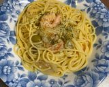 玉ねぎとオリーブを入れたエビパスタ作り方8写真