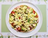 子供喜ぶ簡単夕飯！なす夏野菜のピザ作り方8写真