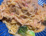 レトルトでカニ風味パスタ作り方8写真
