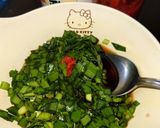 バタフライピー鶏めし〜ニラダレをかけて〜作り方3写真