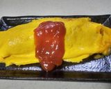 昔ながらのチキンライスで作ったオムライス作り方5写真