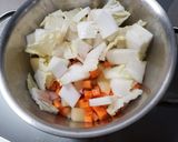 腸活☆マカロニ野菜スープ作り方6写真