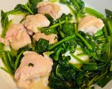ほうれん草と鶏肉の簡単炒め物作り方6写真