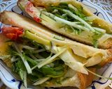 ミニトマトズッキーニ水菜とチーズのサンド作り方5写真