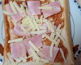簡単★朝食！ベーコンのピザトースト作り方2写真
