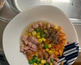 レンジ簡単中華風キムチ餃子味炒飯弁当作り方4写真
