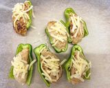 時短！鶏つくねでピーマン肉詰め作り方3写真
