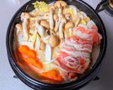 ごま豆乳キムチ鍋 と 〆のチーズうどん作り方5写真