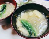 糸寒天を使ったお味噌汁・スープ美味♬作り方2写真
