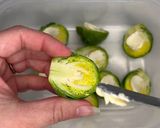 トリュフ醤油で、ご馳走レンチン芽キャベツ作り方4写真
