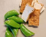 スナップエンドウと厚揚げのカレー炒め作り方1写真