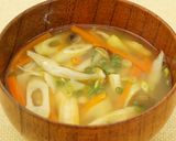 四方竹と油揚げの味噌汁作り方4写真