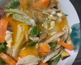 お一人様野菜たっぷり梅すき焼き味親子丼作り方14写真