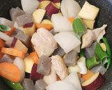 あごだし米粉すいとん鍋☆けんちん汁風夜食作り方1写真