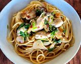 牡蠣と三つ葉の和風鬼旨ペペロンチーノ作り方8写真