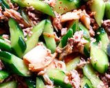 辛いキムチ救済レシピ☆きゅうりと挽肉のキムチ炒め作り方7写真