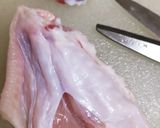 鶏肉下ごしらえ骨付き手羽中の骨抜き下処理作り方13写真