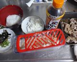 ヘルシーにも！スタミナ満点！お粥の豚丼作り方4写真