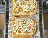 DX⭐︎照り焼きチキンピザ風トースト作り方1写真