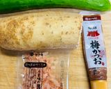 きゅうりと山芋のもずく酢和え作り方1写真