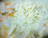 鍋の〆●チーズ雑炊作り方1写真