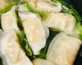 レトルト餃子の鶏ガラネギスープ作り方2写真