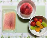 暑い日の夕飯！さっぱり桃トマトサラダ副菜作り方1写真