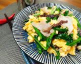 ＊卵とニラとキクラゲと豚肉の中華炒め＊作り方7写真