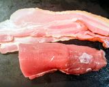 ベーコンと豚ヒレ肉のローストポーク作り方1写真