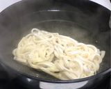 和牛すき焼き仕立ての旨辛釜玉うどん作り方5写真