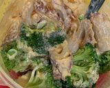 ちくわとブロッコリーのめんたいマヨチーズ焼き作り方3写真