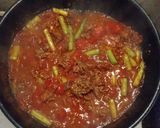 簡単☆アスパラと挽き肉のトマトパスタ作り方5写真