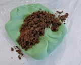 絶品✨可愛い🩵チョコミントメロンパン作り方9写真