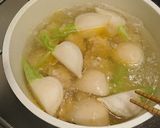 鶏団子とかぶのスープdeラーメン作り方4写真