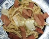 スパムとカット野菜の焼きうどん作り方8写真