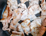 簡単ランチ！豚バラ肉きのこ小松菜つけ素麺作り方2写真