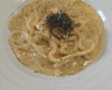 明太カルボナーラ風うどん作り方6写真