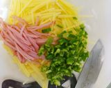 旨味ピーマンとじゃがいものカレーガレット作り方2写真
