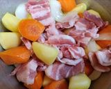 今夜のおかず夕飯！豚バラ肉の肉じゃが和食主菜作り方8写真