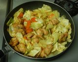 タッカルビ鶏と野菜の甘辛炒めワンパン簡単作り方3写真