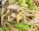 簡単　和風豚肉とレタスえのきのパスタ作り方18写真