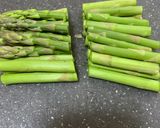 アスパラとしめじバター焼き（お肉も）作り方1写真