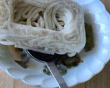 ランチはカルボナーラうどん☆いぶりがっこ作り方1写真