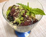 材料全部セブン♪ ミニ抹茶わらびパフェ作り方5写真