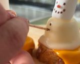 雪だるまに変身　バゲットで雪見トースト作り方4写真