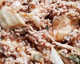 辛いキムチ救済レシピ☆きゅうりと挽肉のキムチ炒め作り方6写真