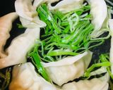 レトルト餃子の鶏ガラネギスープ作り方1写真
