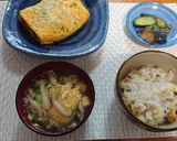 しらす入り卵焼きと栗ご飯作り方7写真